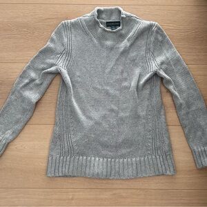 J Crew Women's Gray Mock Neck Sweater